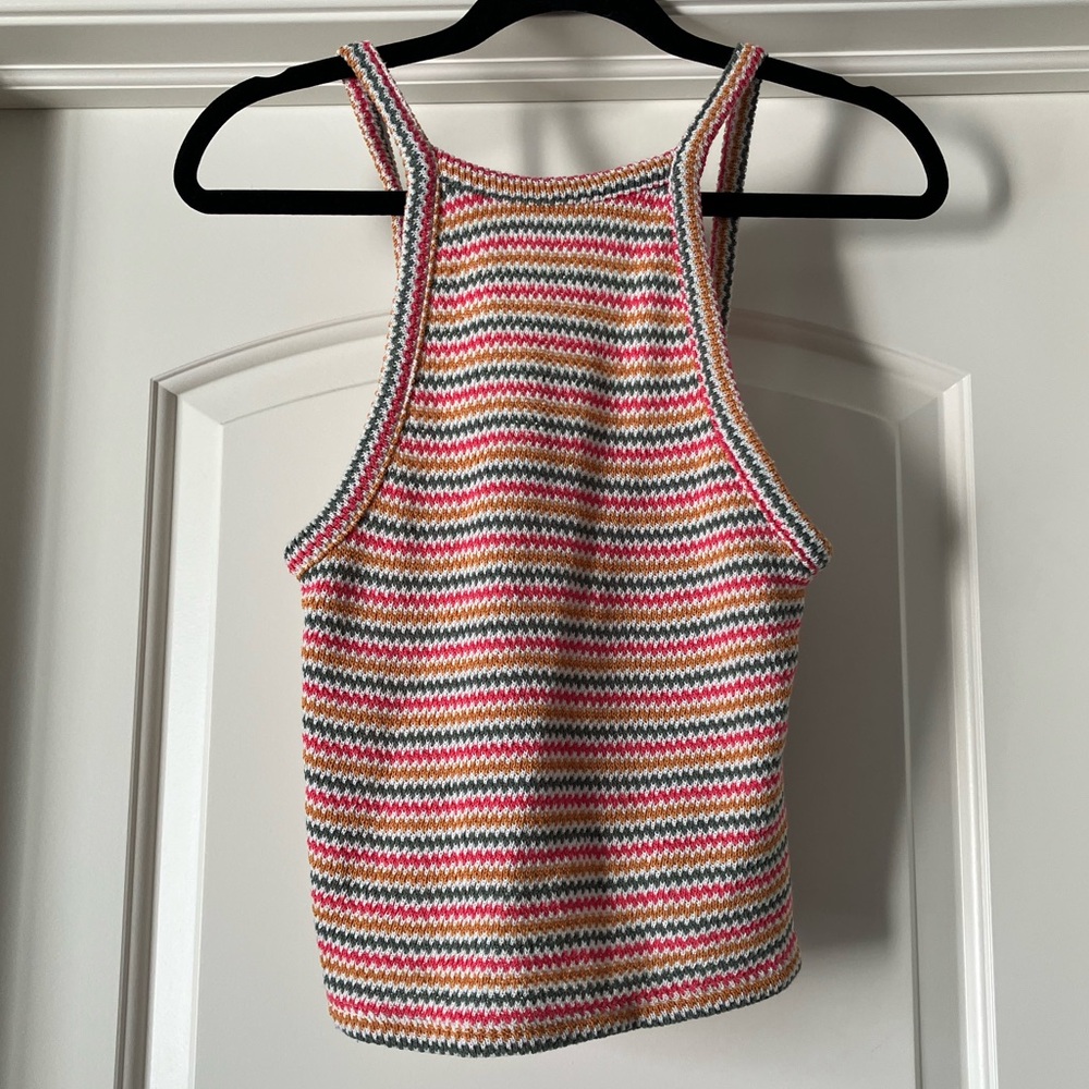 Women's Colorful Striped Knit Tank Top